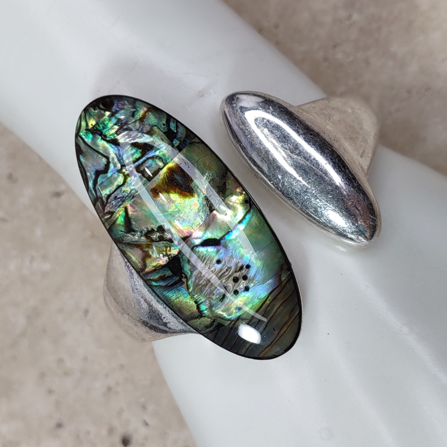 Rlm Soho Sculptural Abalone Hinged Bracelet